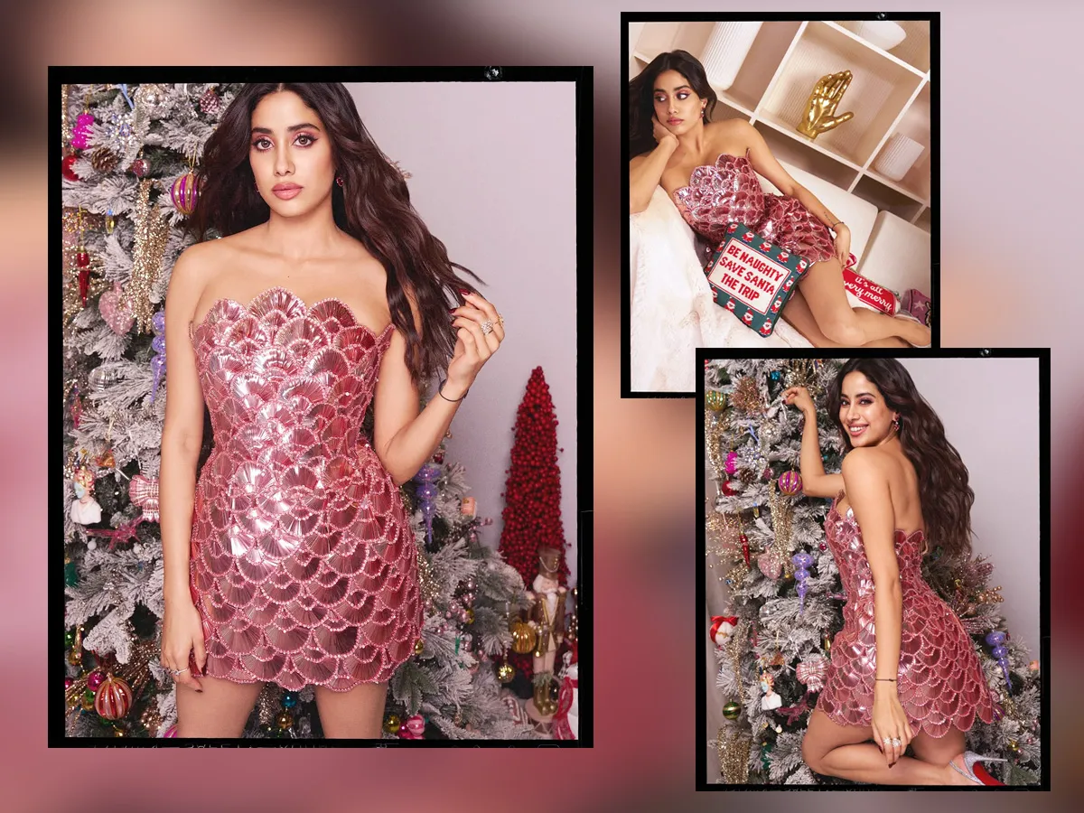 Janhvi Kapoor Christmas special pics in Barbie dress go viral