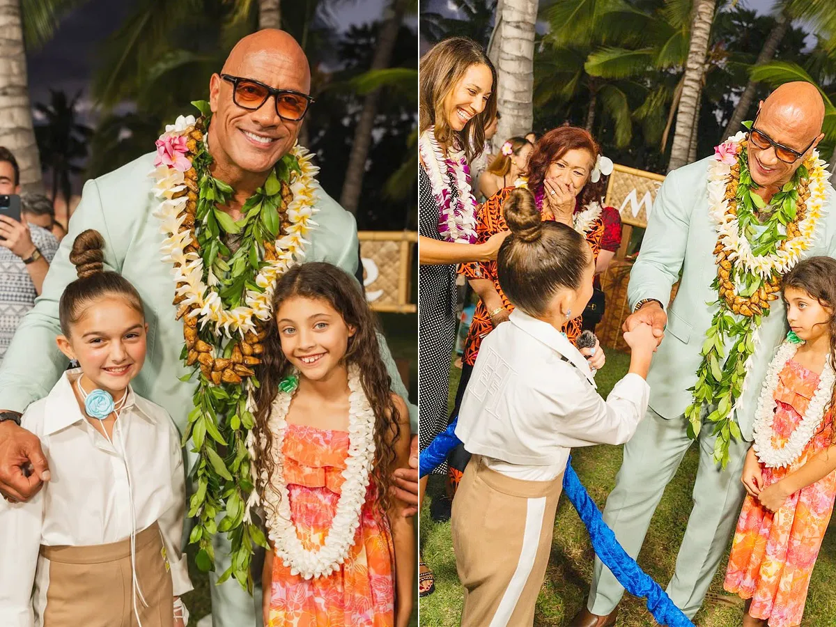 WWE Super Star The Rock Participated Emo Moment with my mom at Moana 2 Premiere Photos3