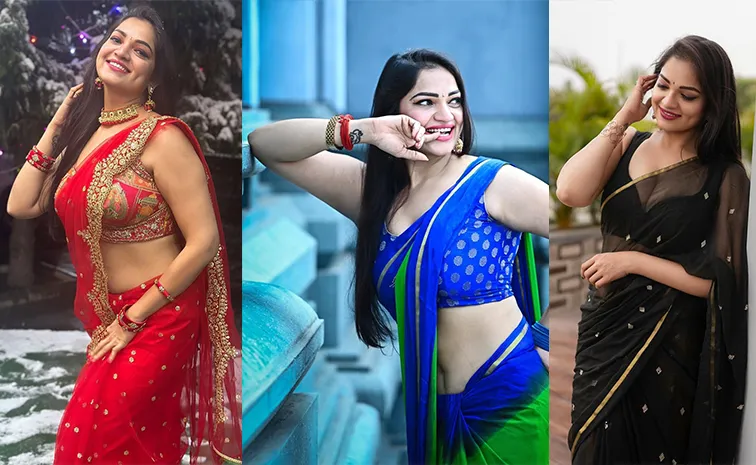 Bigg Boss Beauty Ashwini Saree Pics Goes Viral6