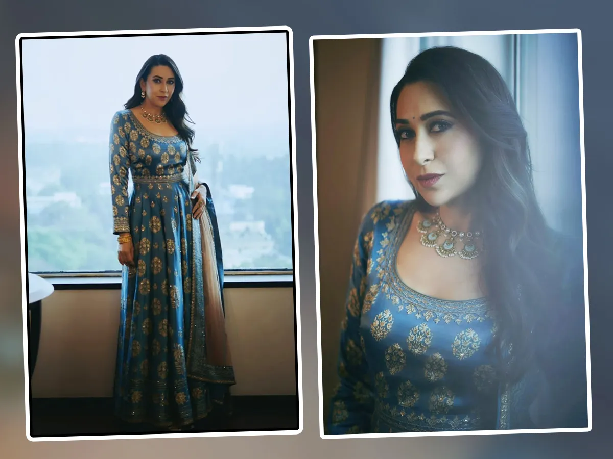 Bollywood Beauty Karisma Kapoor Fabulous Looks In Anarkali Dress