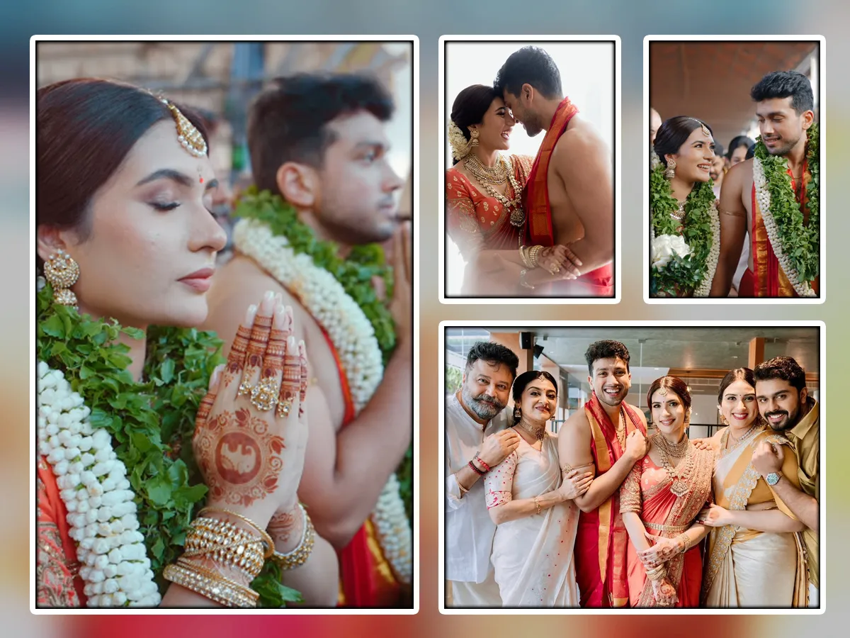 Popular Actor Jayaram Son Kalidas Got Married To Model Tarini At Guravayur Temple Pics Viral