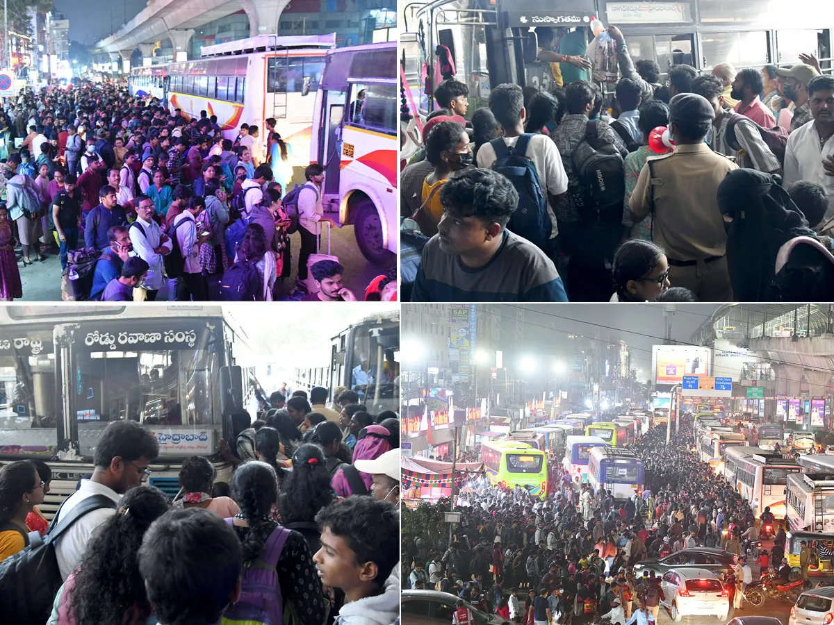 Sankranti Travel Rush: Hyderabad and Secunderabad Stations Overflow with Passengers Photos