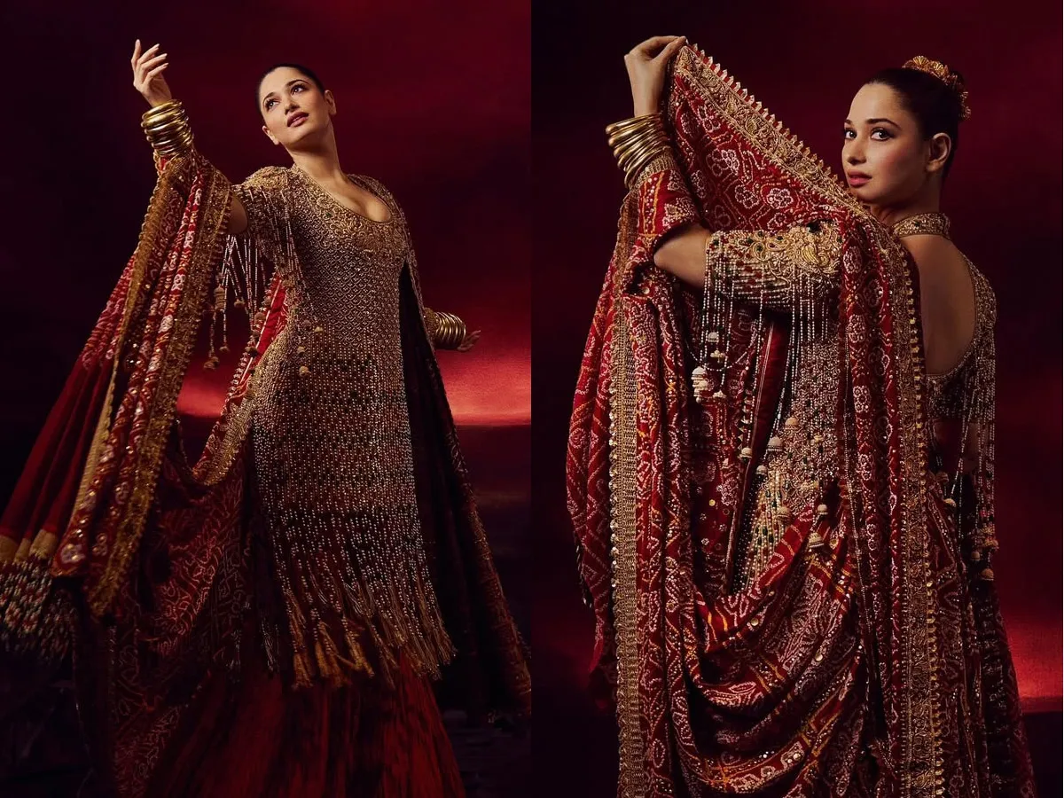 Tamannaah Bhatia Looked Beautiful Beyond Imagination In Regal Red Photos