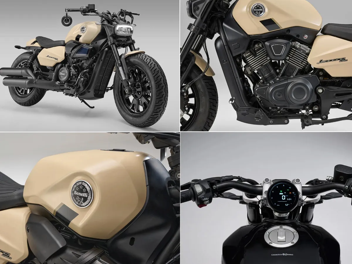 2025 Benelli Leoncino Bobber 400 certainly has a striking resemblance to the Harley Davidson Fat Bob Photos1