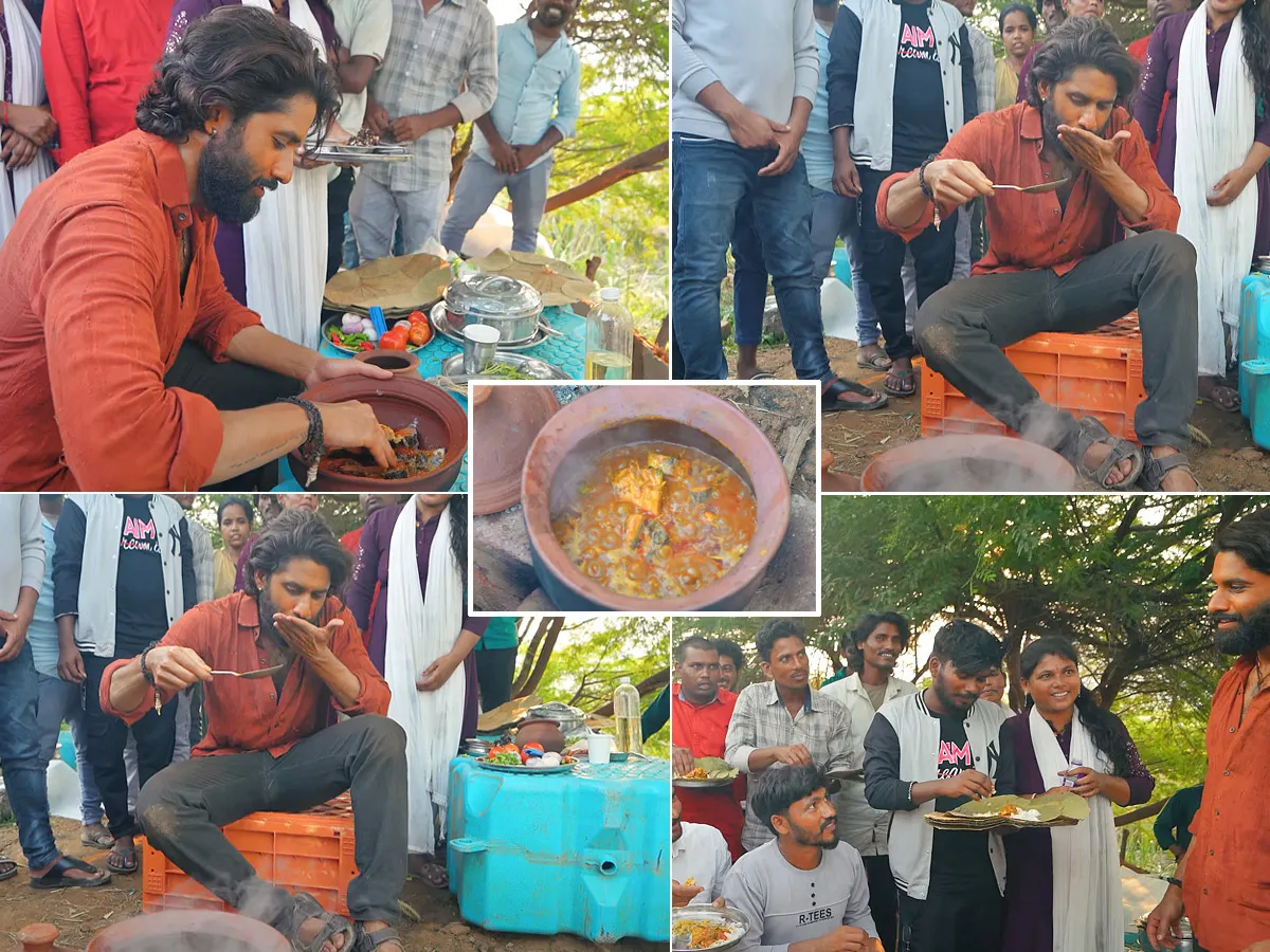 Naga Chaitanya Cooks Fish Curry For Fisherman On The Sets Of Thandel: Photos3