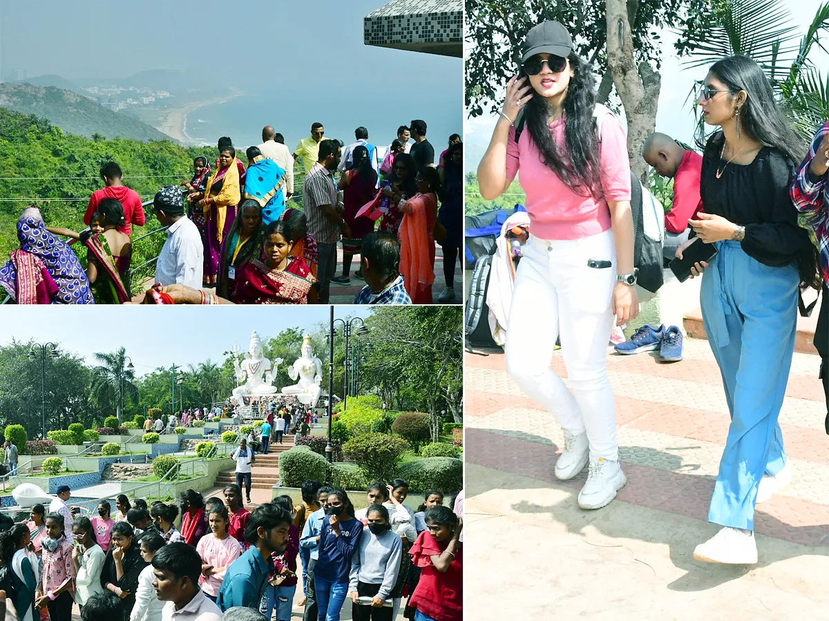 Huge Rush Of Tourists in Visakhapatnam Kailasagiri