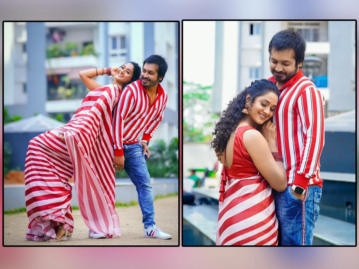 Bigg Boss beauty Keerthi Bhatt with boyfriend in twinning dress