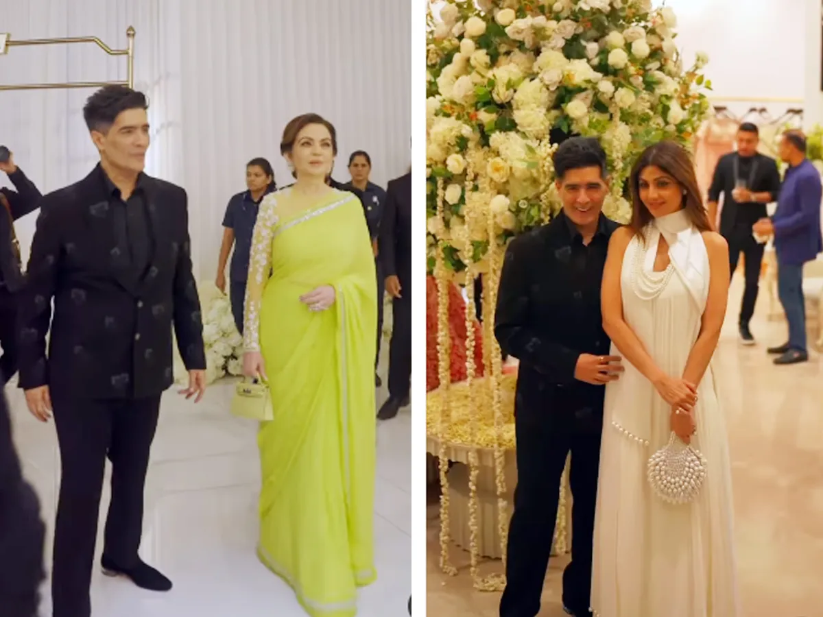 Neetha Ambani, kritisanon at Manish Malhotra in Jio World