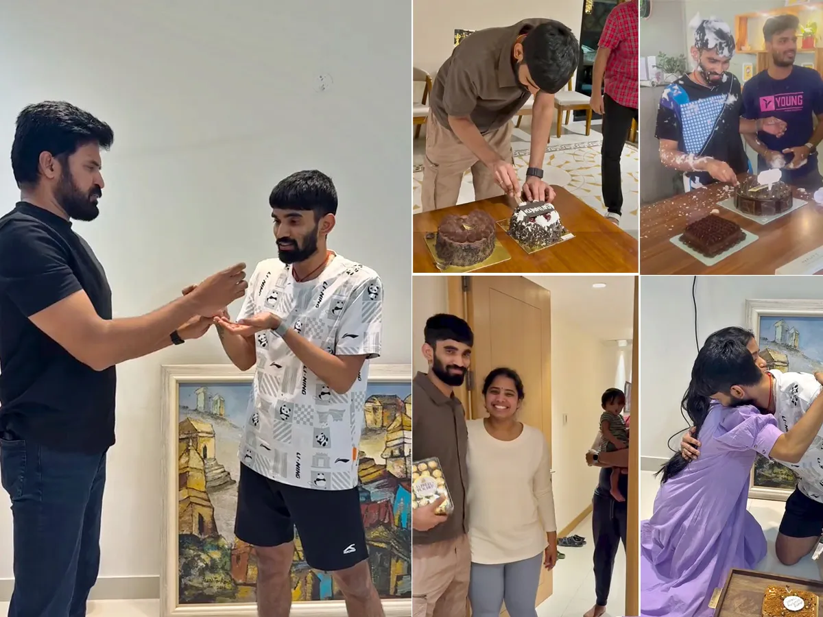 Badminton Srikanth Kidambi First Birthday Celebrations After Marriage Photos