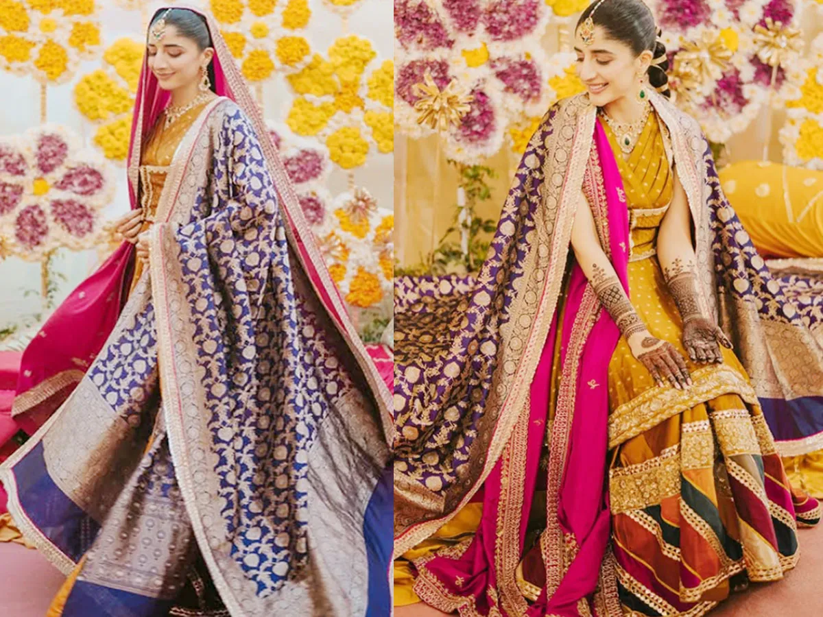 Mawra Hocane In A Traditional Mustard Gharara Looks Ethereal For Her Mehendi Festivities3