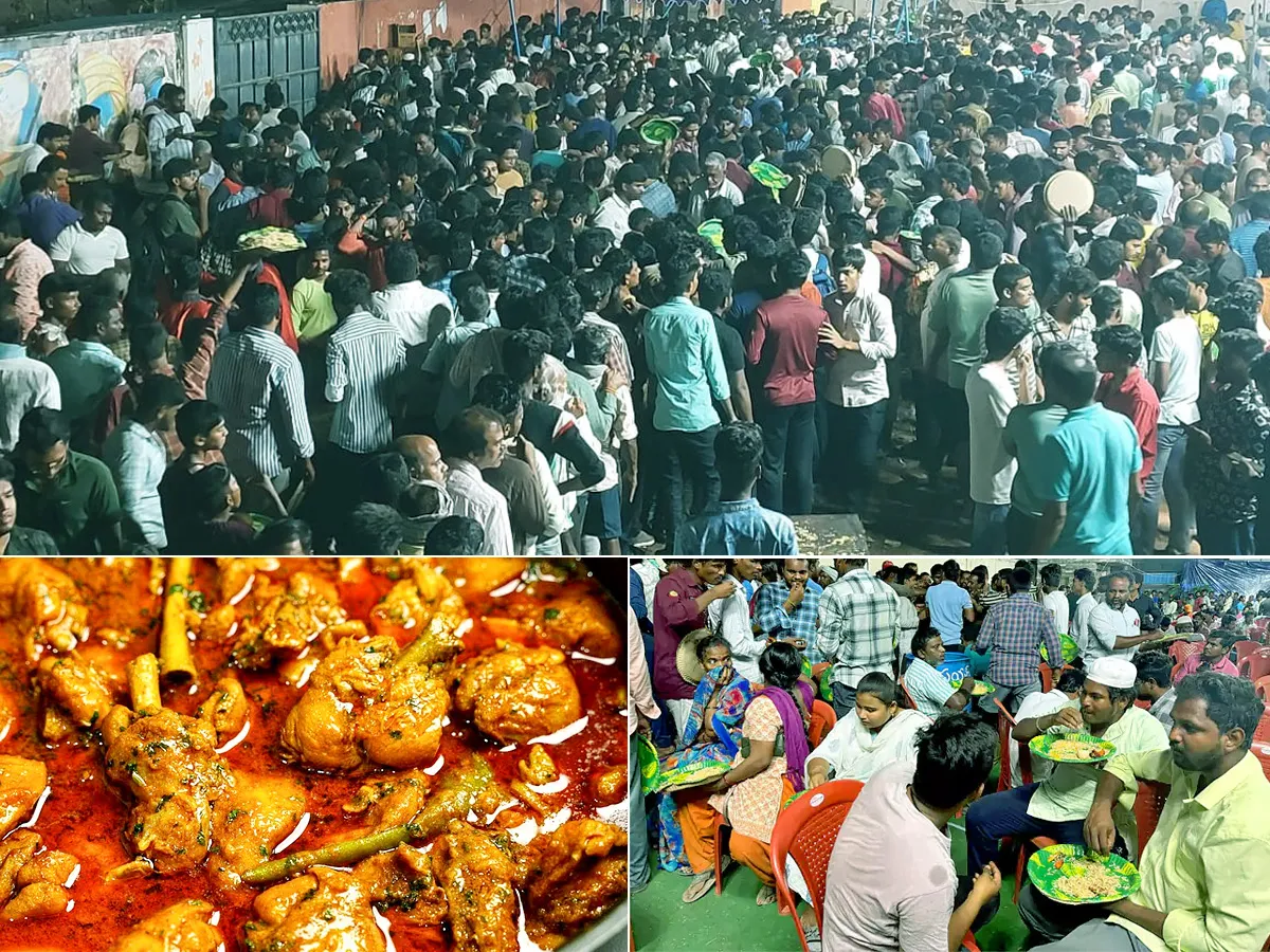 Free Distribution Of Chicken Dishes In Guntur, Photos Goes Viral