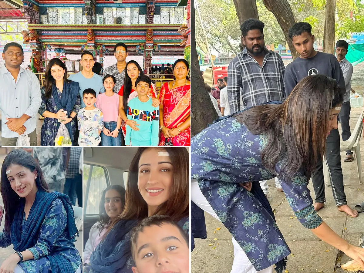 Manmadhudu Actress Anshu Family Visits Sri Peddamma Temple At Hyderabad