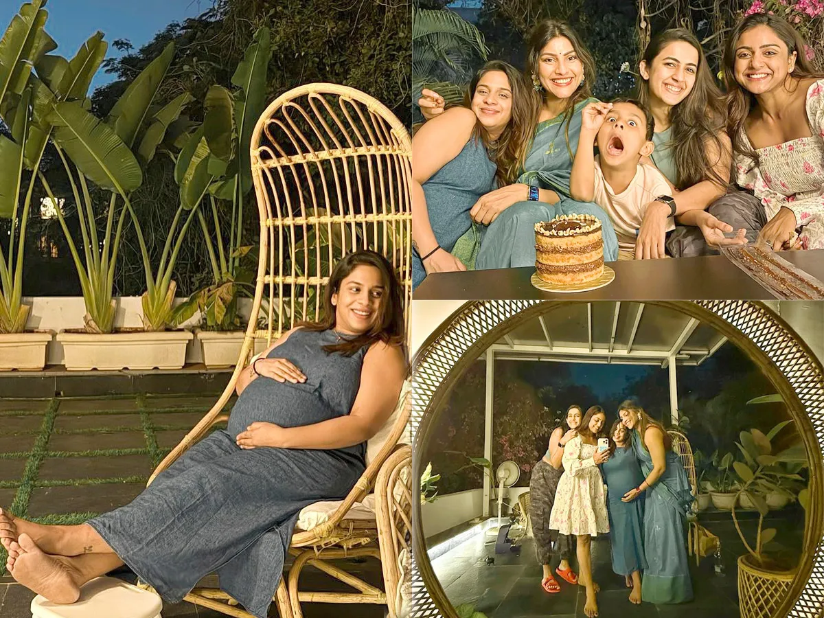 Jahnavi dasetty baby bump.. Niharika konidela Spend Time With Friends Photos