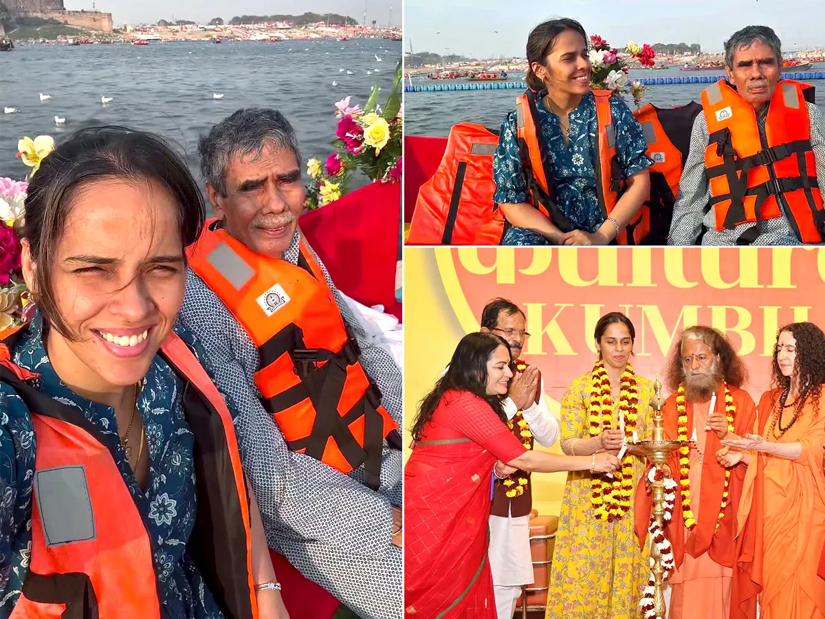 Saina Nehwal visited the ongoing Maha Kumbh