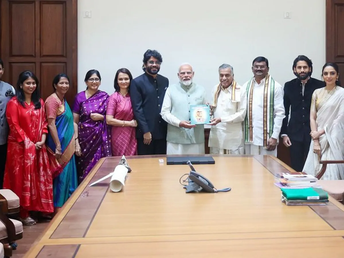 Akkineni Family Meets PM Modi  at Parliament House