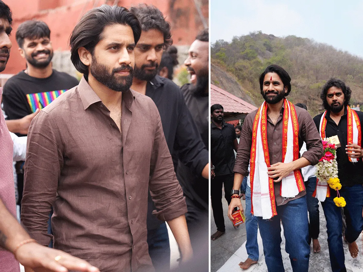 Thandel Movie Team Visits Vijayawada Kanaka Durgamma Temple Photos 