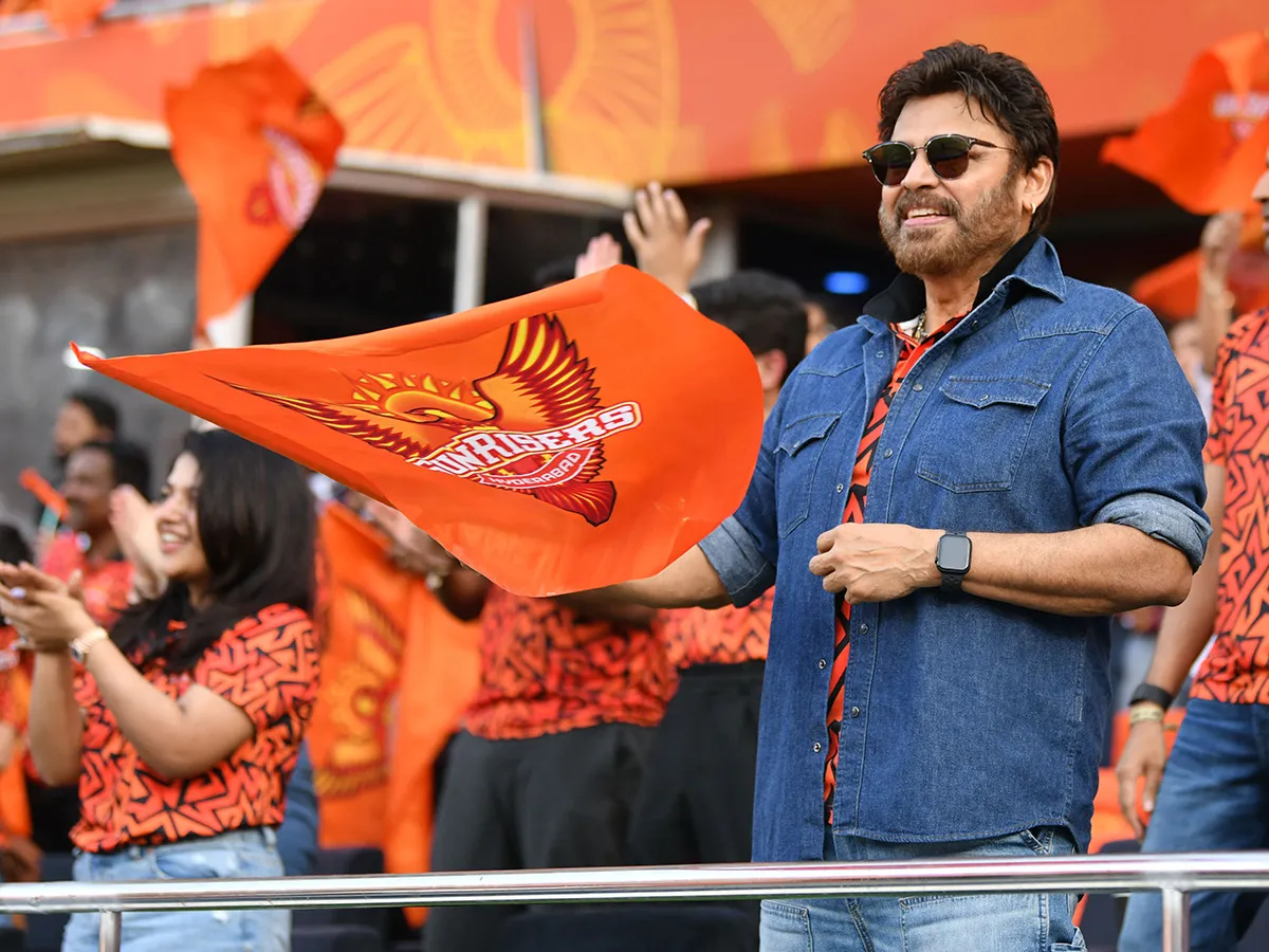 Hero Venkatesh SRH  Match in Hyderabad